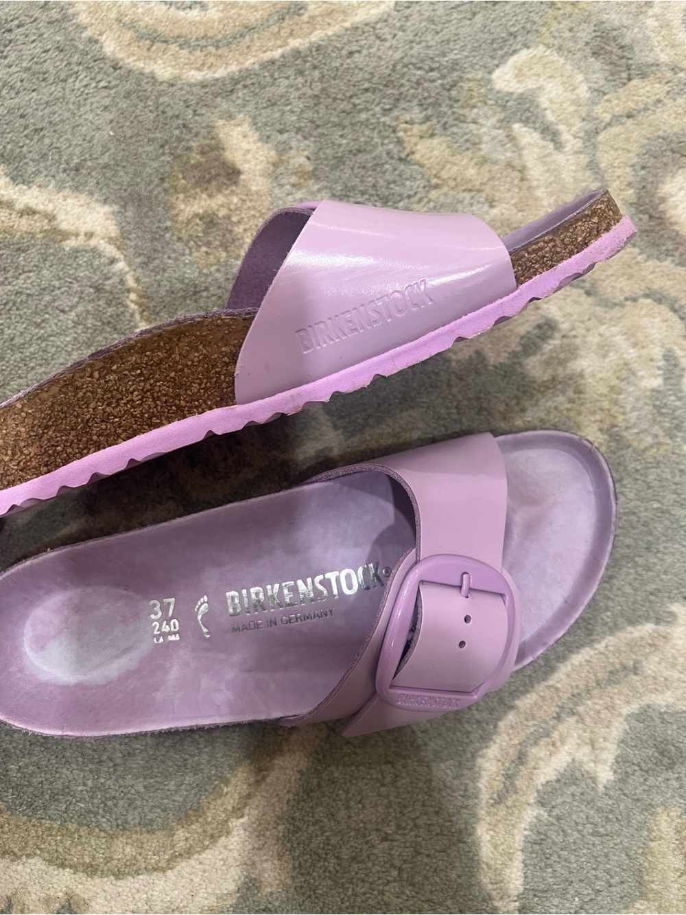 Birkenstock Madrid Single-Buckle Slide Sandals in Lavender Size 37 - Picture 6 of 14